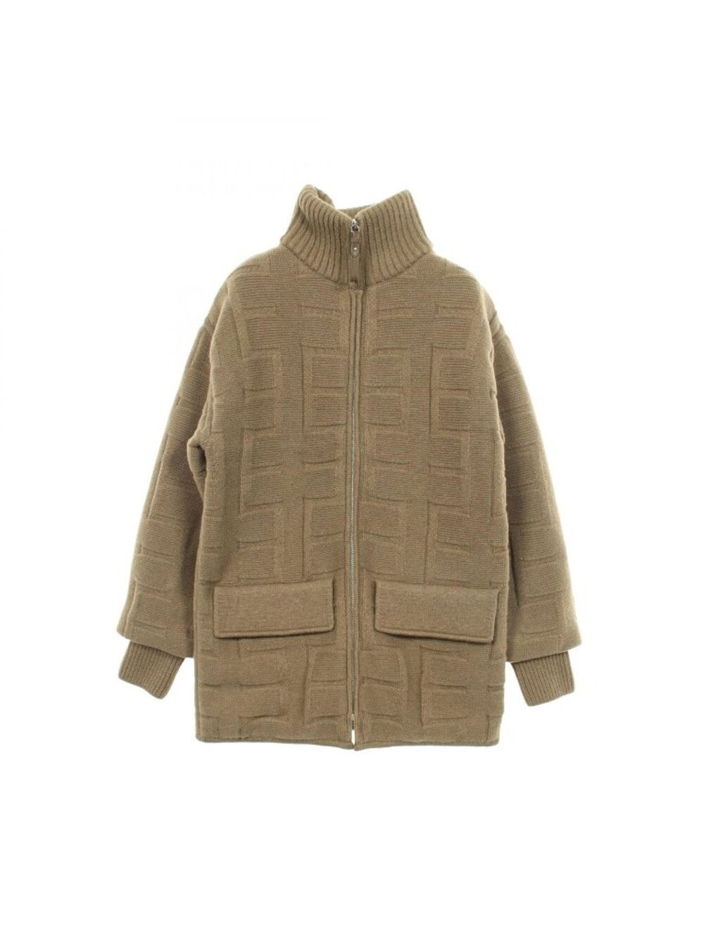 Hermes Down Jacket H Pattern Knit Wool